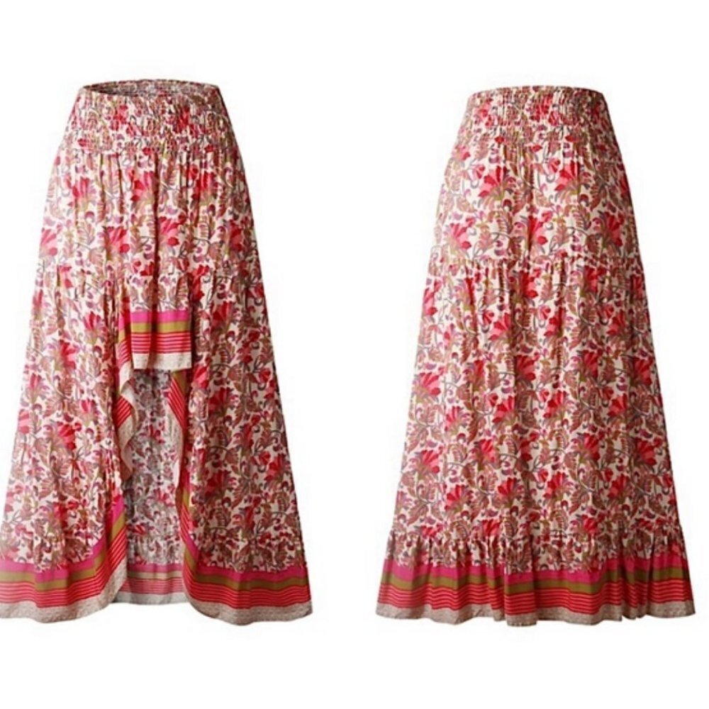 🔥What's Hot!!🔥Super cute High-Low Gypsy Boho Peasant Skirt! Sz S🙋‍♀️🛍️💕 - Picture 14 of 15